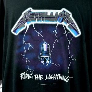 Metallica Ride the Lightning T-shirt Black 6XL